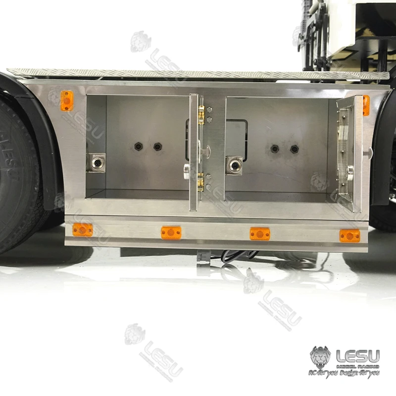 LESU Metal Side Skirt with Toolbox Light for 1/14 TAMIYA VOLVO FH16 Tractor Truck | Игрушки и хобби