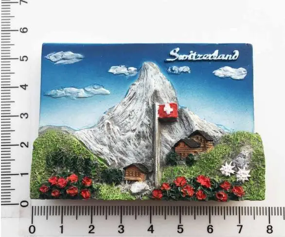 

European crest, Switzerland, Jungfrau Handmade resin Refrigerator Fridge Magnet Home Decoration