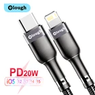 Elough Кабель зарядный USB Type-C для iPhone 12 13 Pro max 20 Вт PD зарядное устройство USB C для освещения кабель Кабель для быстрой зарядки данных для MacBook Pro