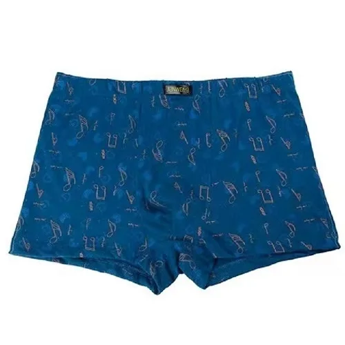 5Pcs/Lot Boxers Men’S Underwear 100% Cotton Comfortable Breathable Men’S Mid-Waist Boxer Pants  Plus Size Printed Underpants