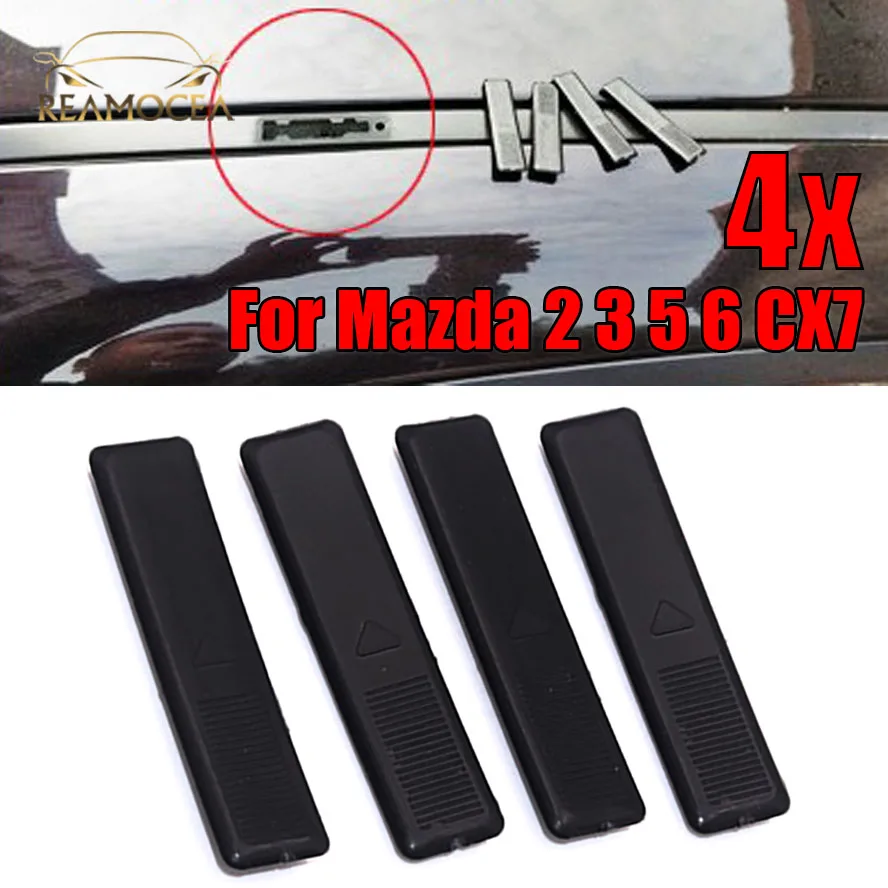 

Reamocea Car Styling 4x Roof Cap Drip Moulding Trim Strip Snap Fit for Mazda 2 3 5 6 CX7 Replacement Moulding Cover Accessories