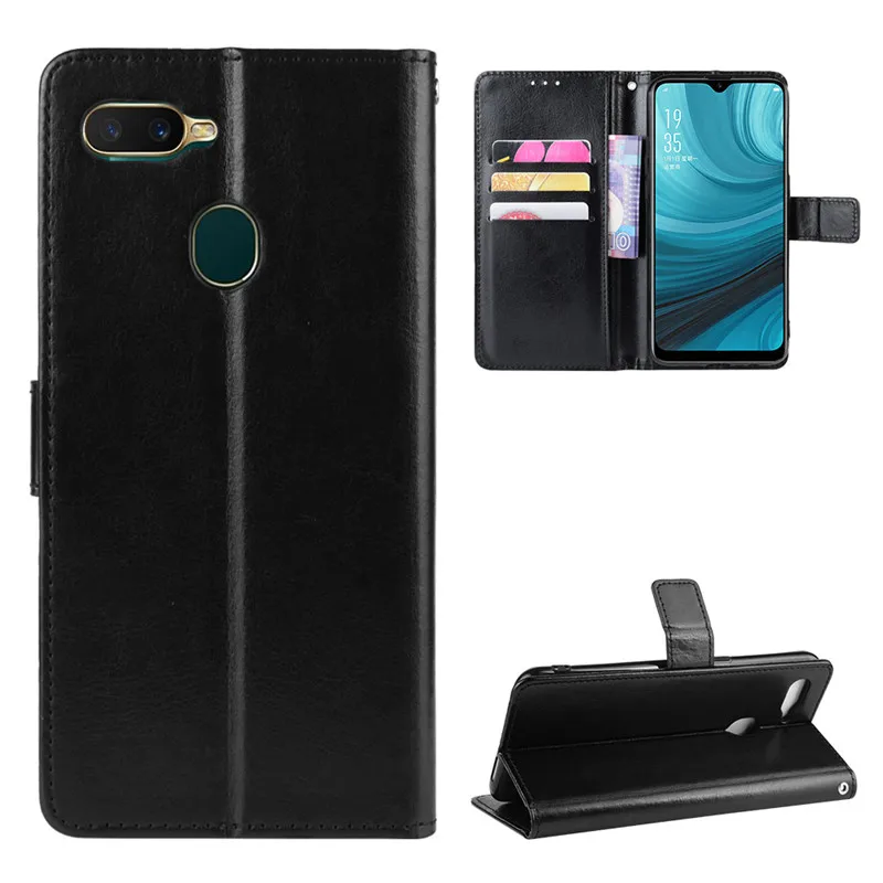Чехол OPPO AX7 чехол A7 Роскошный кожаный флип-кошелек для телефона A X7 CPH1903 CPH 1903 с