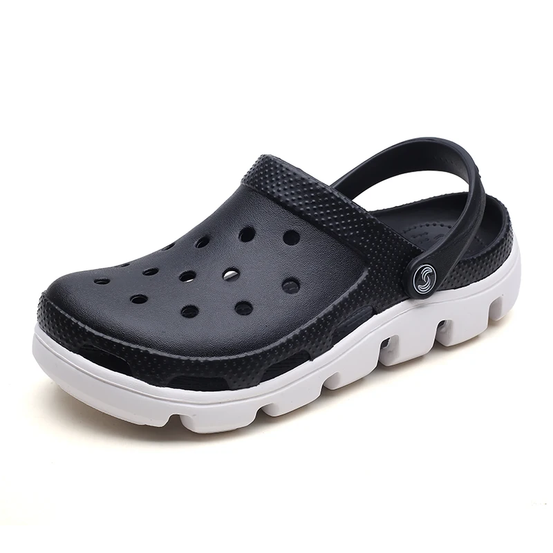 Лидер продаж; обувь с отверстиями; мужские сандалии; Новинка года; Сабо; Hombre Sandles; мужские сандалии; Мужская Летняя обувь; тапочки - Цвет: Хаки