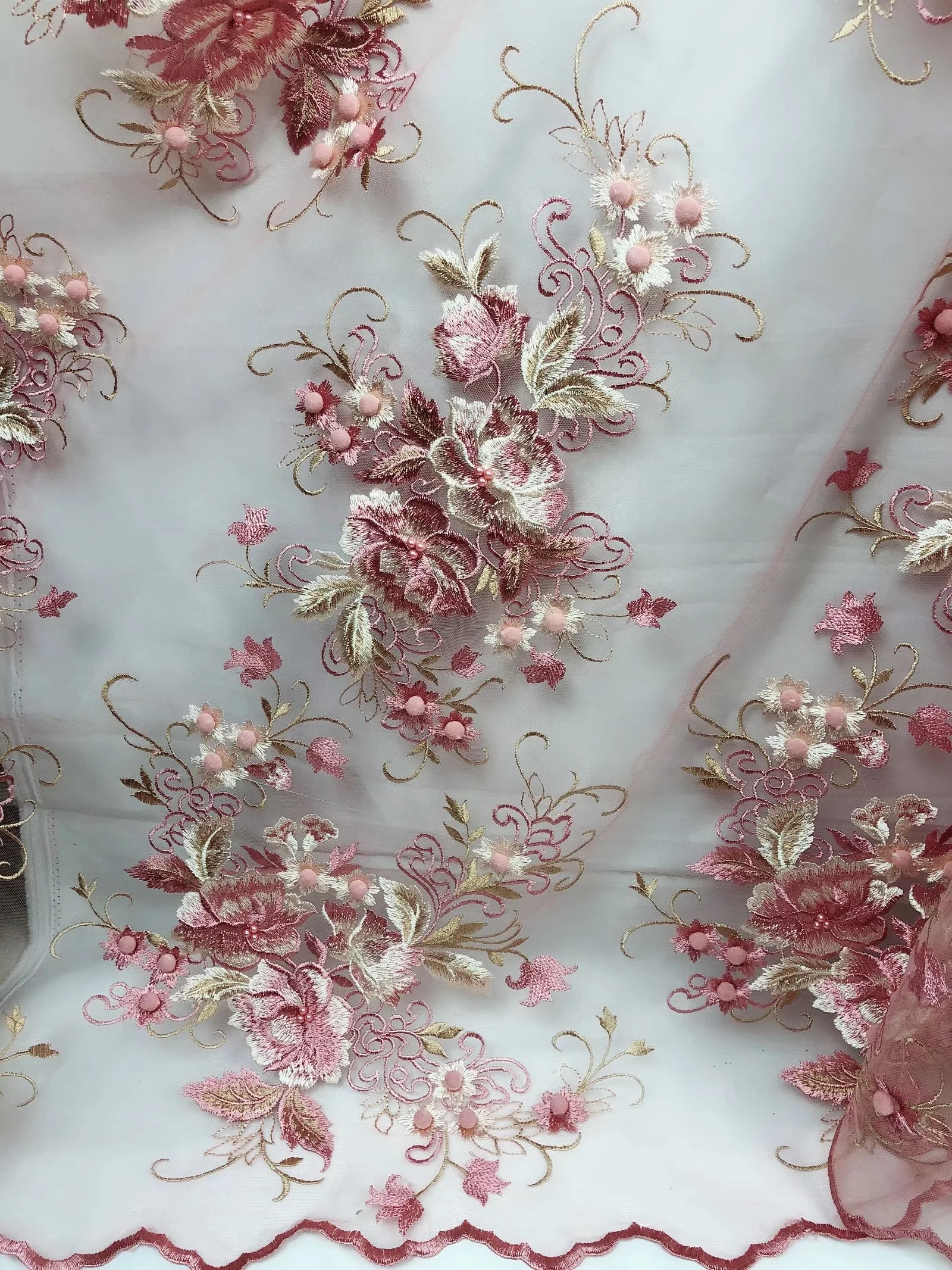 Красивая 3d французская Тюлевая кружевная ткань с вышивкой 2018 новый дизайн