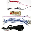 100 набор джойстиков SANWA, набор для аркадных тумбочек сделай сам, USB-плата с нулевой задержкой, ПКRaspberry Pi MAME кодировщик с проводом