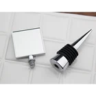 5102050 комплектов 32 мм квадратная пустая металлическая пробка для бутылки вина с прозрачной Эпоксидной Наклейкой для сделай сам Кристальный купол Кабошон аксессуары