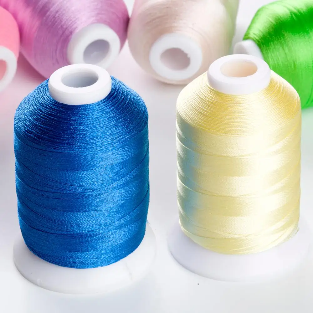 

Simthread 64 Brother colors Available machine embroidery threads 1100 Yards 2 Spools Kit