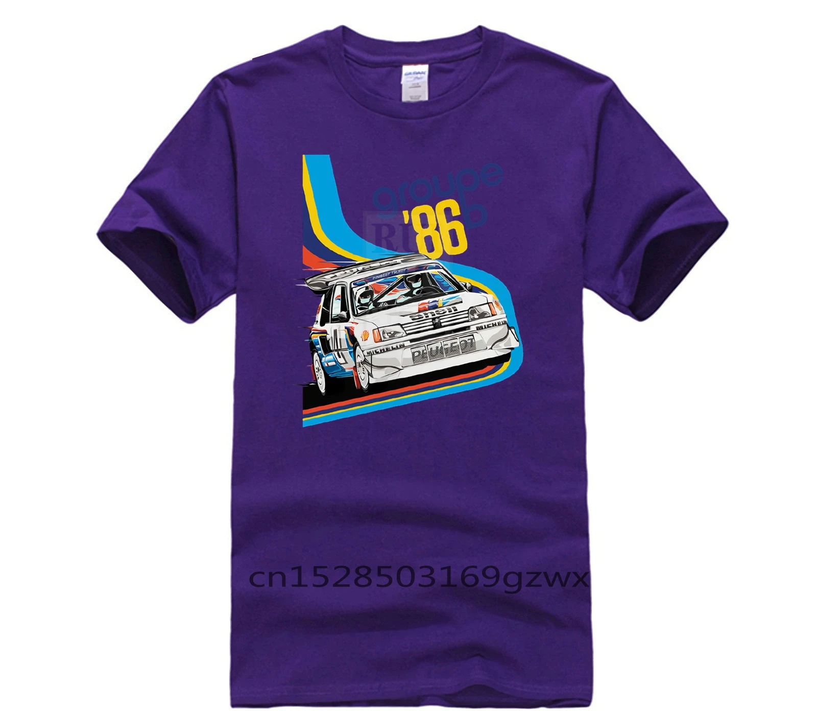 

round neck cool man's T shirt Summer Fit Slim groupe 86 car Men 100% Cotton Men's Sportswear T shirts