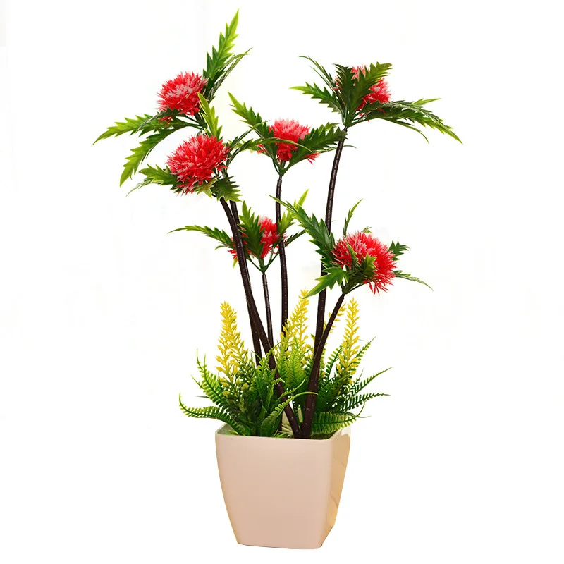 

Simulation of Pinus welcome plant potted indoor green plant small bonsai desktop artificial flower decoration home decorations