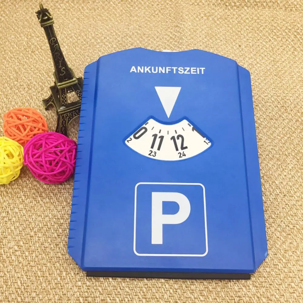 

Plastic Car Parking Disc Timer Clock Arrival Time Display with Snow Scraper