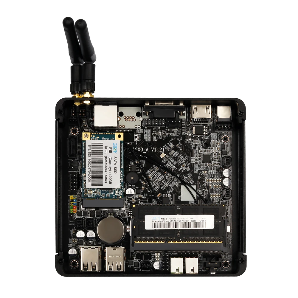 XCY мини ПК Intel Celeron J1900 Quad-Core Безвентиляторный мини ПК микро настольных ПК HTPC HDMI VGA Wi-Fi Dual LAN 4xusb Windows 10 Win 8 Win 7