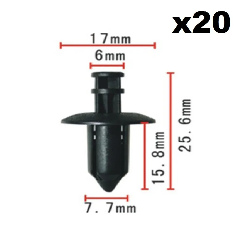 20 шт. для Volvo C70/S40/S60/S80/V50/V80 OEM 07 14 XC90 Решетка переднего бампера прищепка 3533394|Клипсы