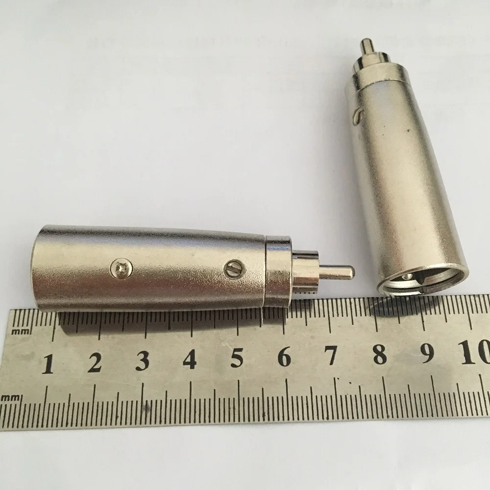 10 шт./упак. никелированный XLR 3 PIN штекер RCA мужской аудио сетевой переходник для