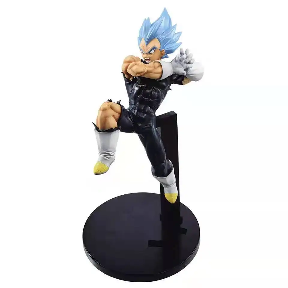 17 см Dragon Ball Z Аниме ПВХ фигурка Супер Saiyan голубые волосы Сон Гоку Вегета LC Коллекционная фигурка игрушка - Цвет: without box