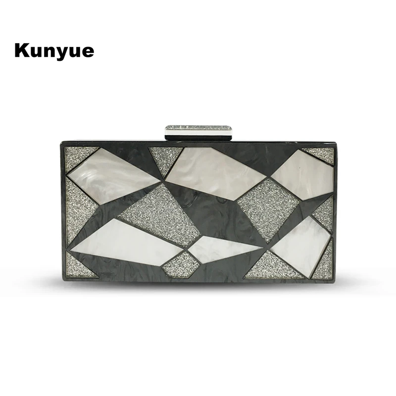 Стильная сумка мессенджер брендовые роскошные черные и Серебристые вечерние