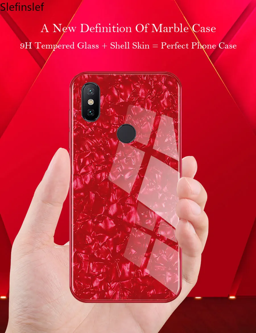 Чехол для Xiaomi Mi Case 9 SE Роскошный Блестящий Твердый Мраморный чехол из закаленного