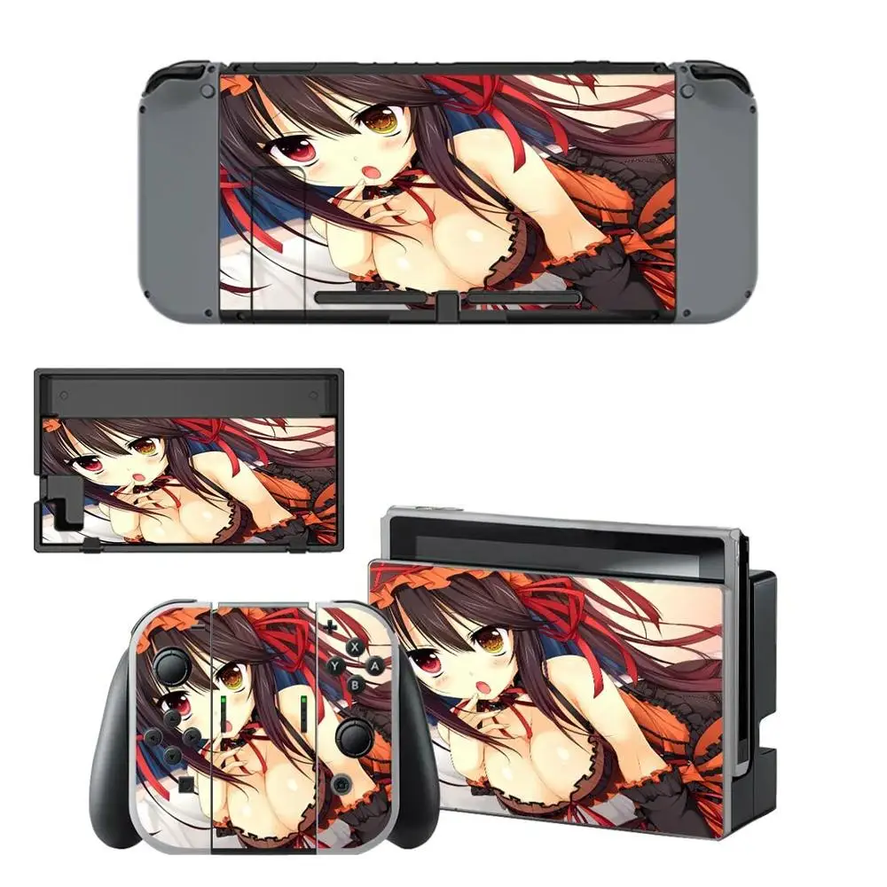 Аниме-наклейка для nintendo switch с датой А в режиме реального времени наклейка s Pegatinas