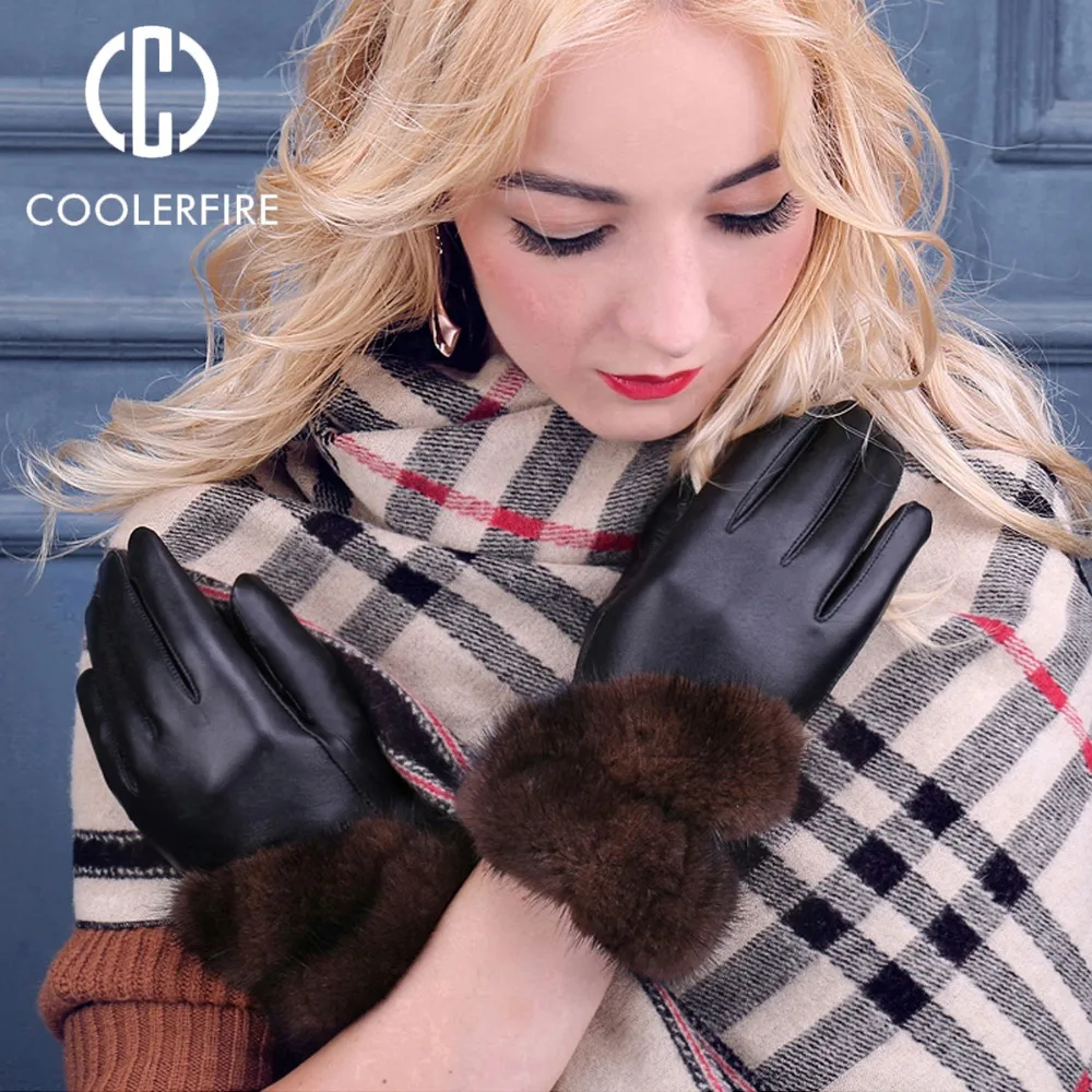 

Модные женские зимние перчатки, дизайнерские высококачественные удобные варежки из овчины, теплые женские перчатки из натуральной кожи ST013