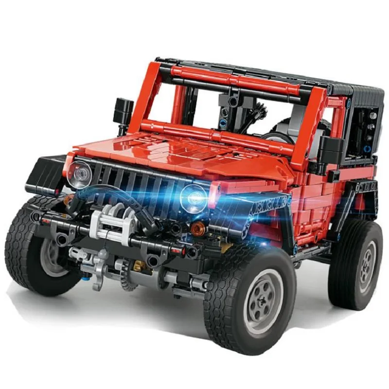 

High-tech Jeeped Wranglerr Robin Hood Suv Model Building Blocks Diy Off-road Vehicle City Car Kits Toys Brick for Children