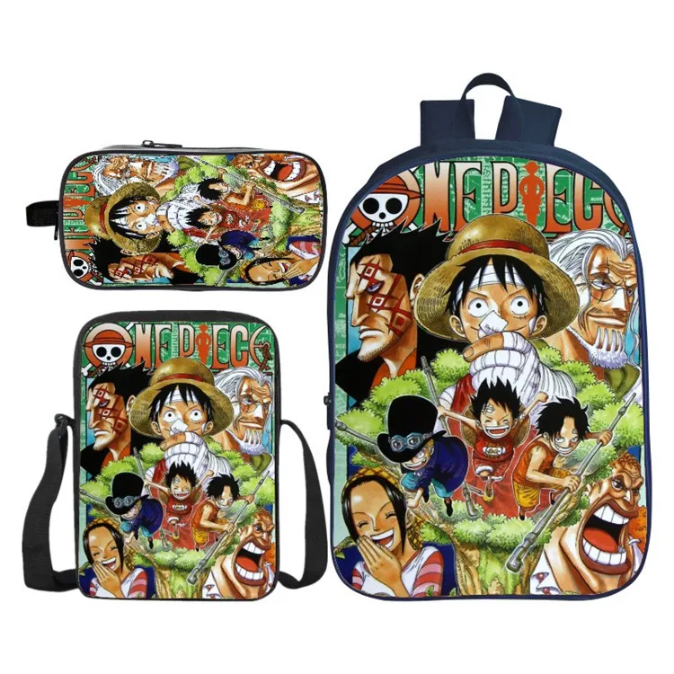 Комплект из 3 шт. аниме цельный Косплей рюкзак для ноутбука студенческий школьный