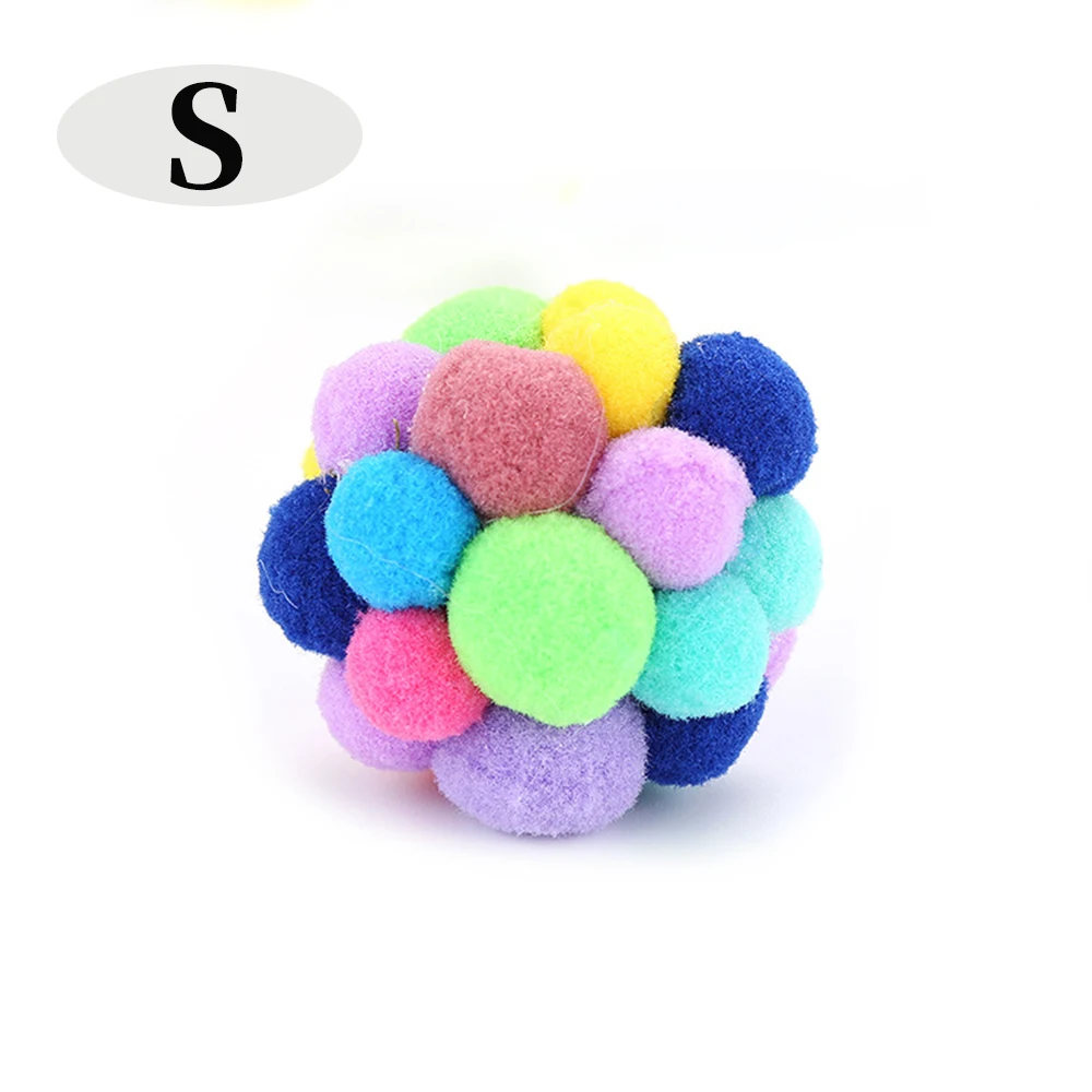 Горячий Новый S/M/L Забавный питомец кот игрушка мяч красочный эластичный ручной