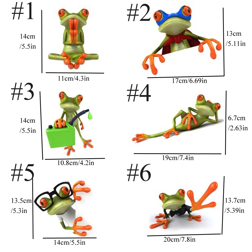 DSYCAR 1 шт. 3D дизайн реалистичные Забавные лягушки автомобильные наклейки Стайлинг