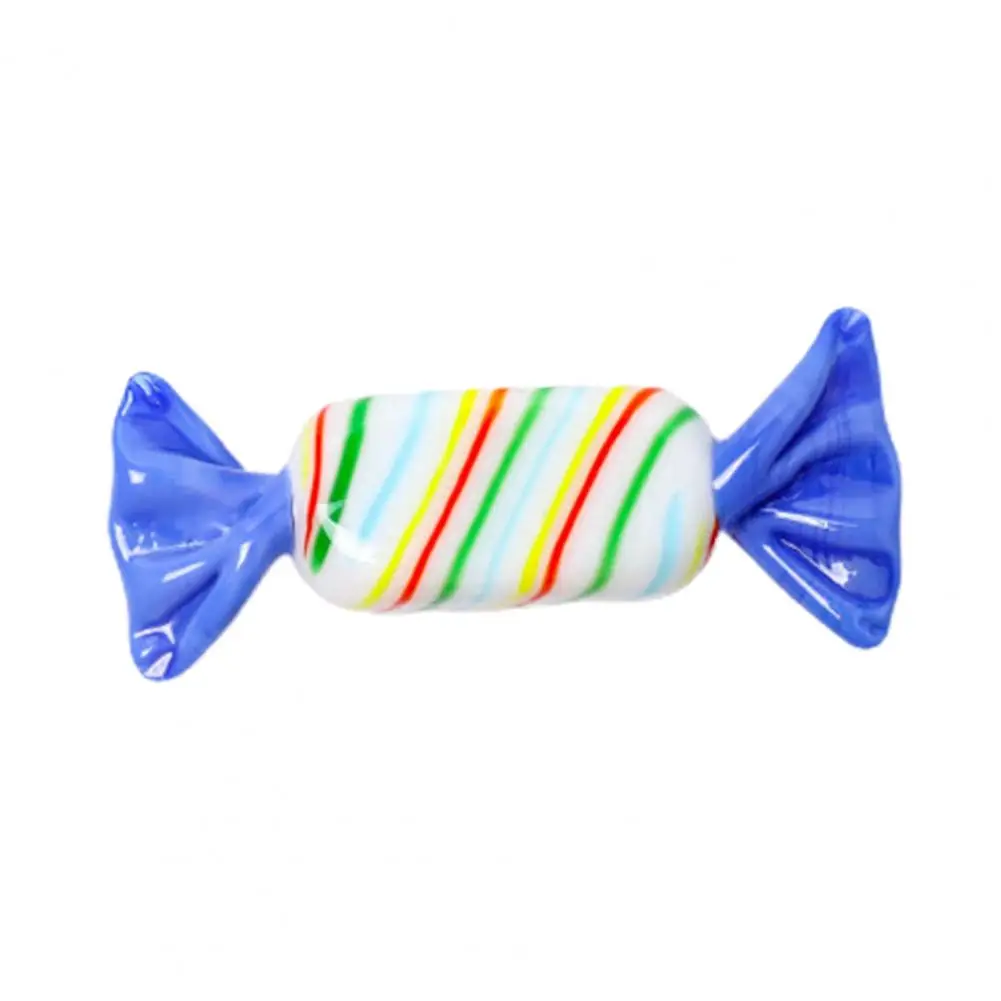 

Candy Ornament Exquisite Home Decoration Multi-color Glass Mini Stripe Sweets Adornment for Office Birthday Party Decor New