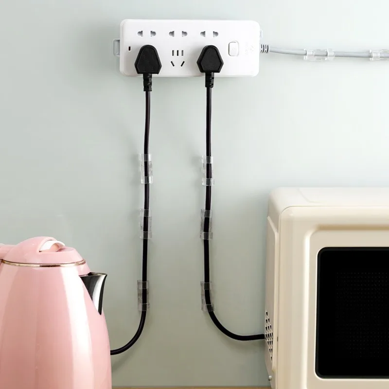 

Wall-Mounted Sticker Punch-free Plug Fixer Home Self-Adhesive Socket Fixer Cable Wire Organizer Seamless Power Strip Holder
