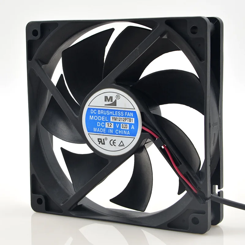 Original FOR YM1212PTB1 12025 12V 0.23A 12CM Double Ball Bearing Cooling Fan | Компьютеры и офис