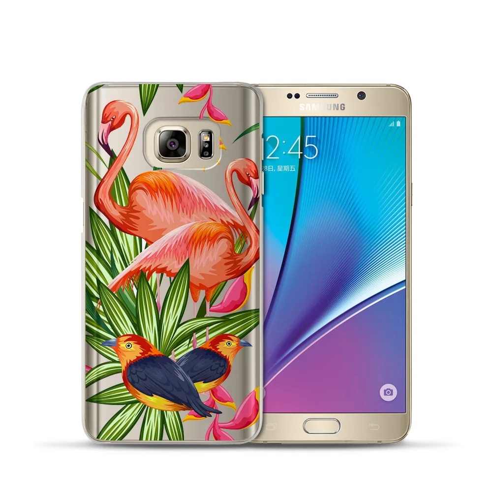 Cute Pink Red Flamingo Bird Mobile Phone Case For Samsung Galaxy S7 S6 Edge S8 S9 Plus S10E Note 8 9 Custom Printed Back Coque |