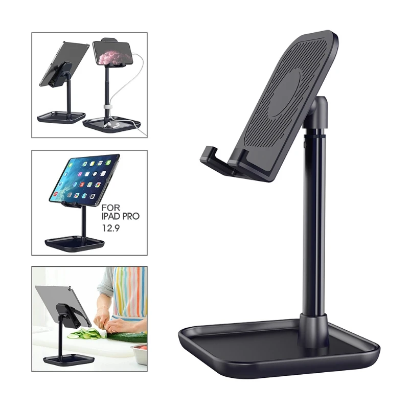 

Adjustable Cell Phone Stand for Desk Foldable Desktop Phone Holder Non Slip Cradle Dock for All Smartphones Tablets