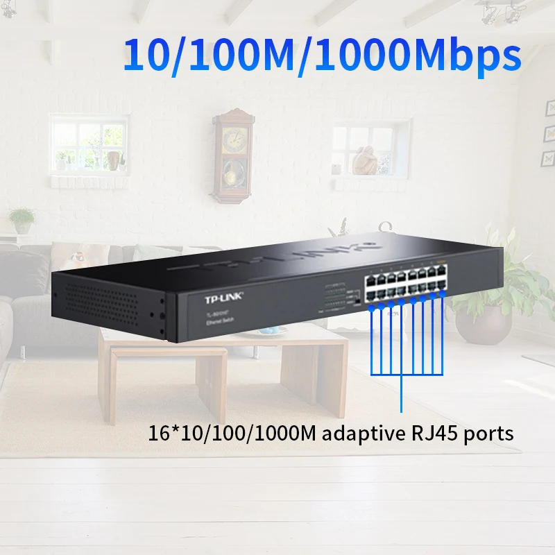 TP-Link TL-SG1016T 16 портов RJ45 гигабитный переключатель для настольного компьютера 1000