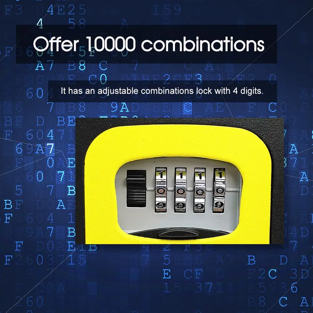 MH901 Сейф для хранения ключей стеновой ключевой сейф с 4-разрядный Комбинации