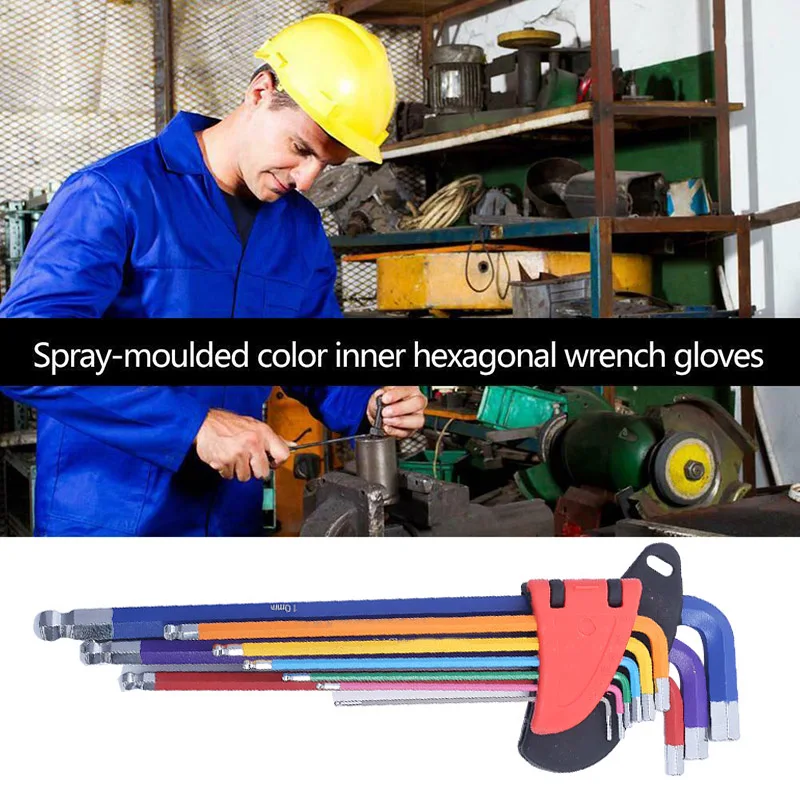 2019 Hot 9pcs Allen Wrench Hex Key Set Folding High Hardness Tool Car Repair Tools S7 #5 | Инструменты