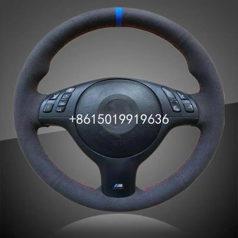 

Black Suede Car Braid On Steering Wheel Cover for BMW E46 E39 330i