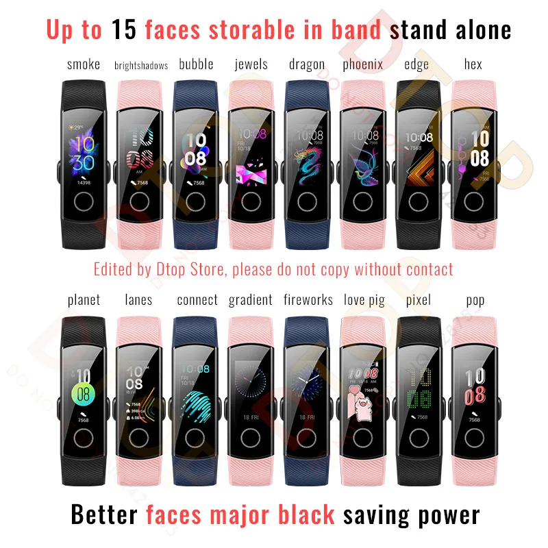 Умный Браслет huawei Honor Band 5, Оксиметр, волшебный цвет, сенсорный экран, для плавания, для обнаружения сердечного ритма, сна, сна
