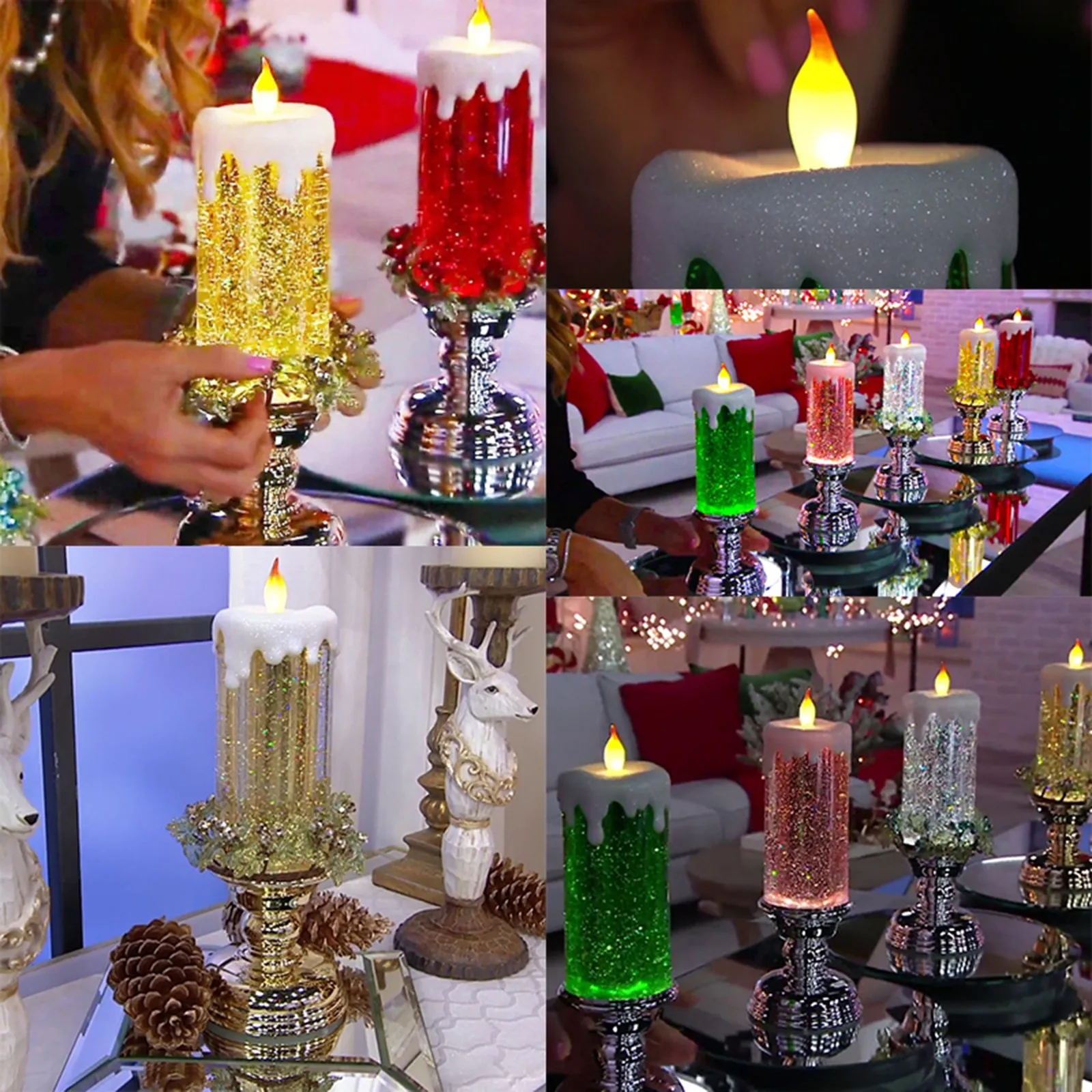 300 мл вращающаяся меняющая цвет блестящая светодиодная романтическая пламенная