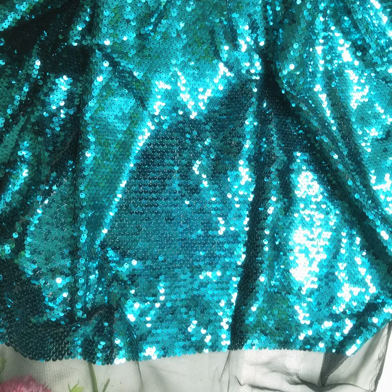 

5Meters DHL Emerald Green Sequin Fabric For Dress Quality DIY Fabric Costume Material Celebration Background Decors Width 130cm