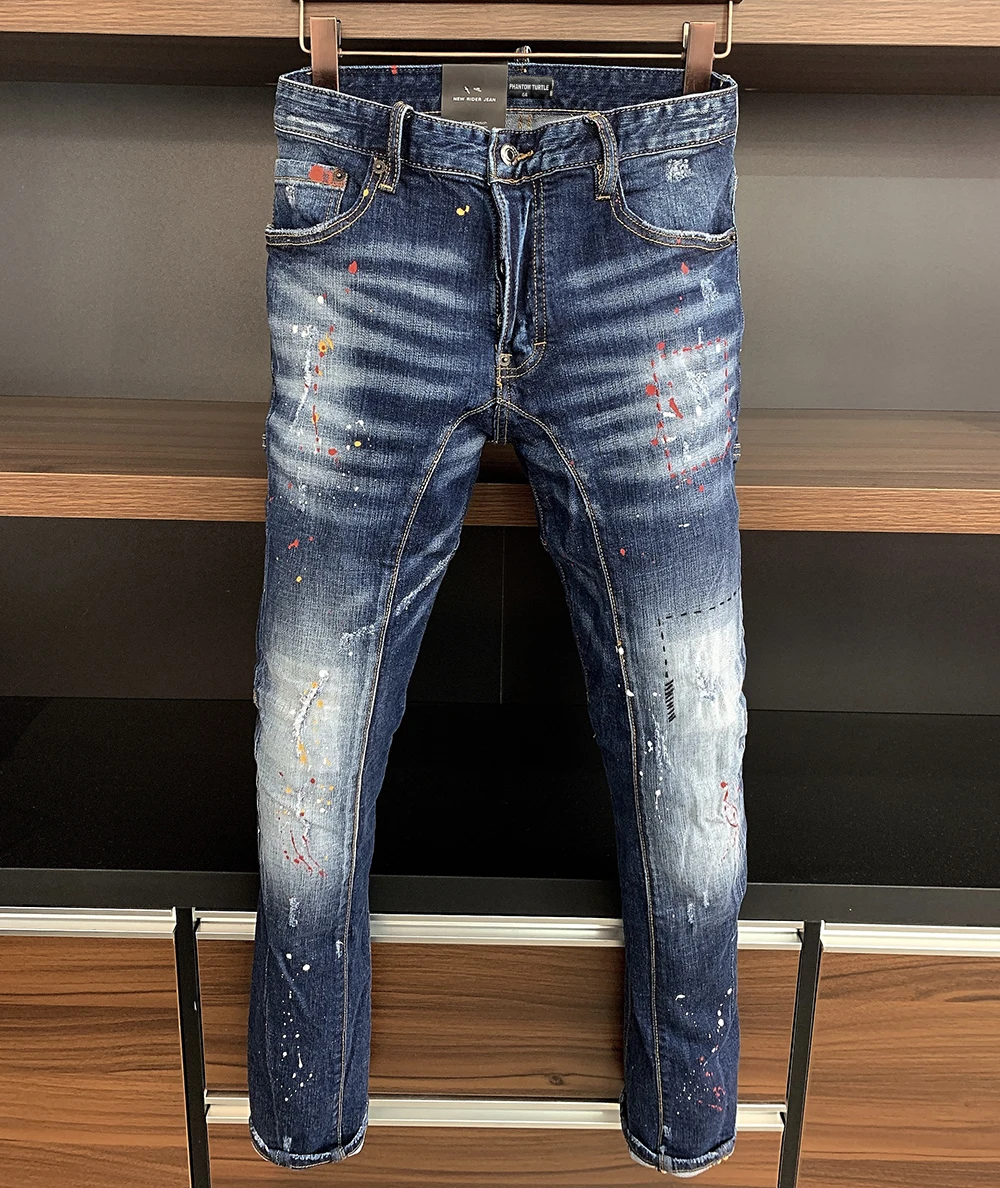

DSQ PHANTOM TURTLE 2021 New Slim Fit Jeans Men Basic Casual Denim Trousers Plus Size Brand Clothing DSQ369