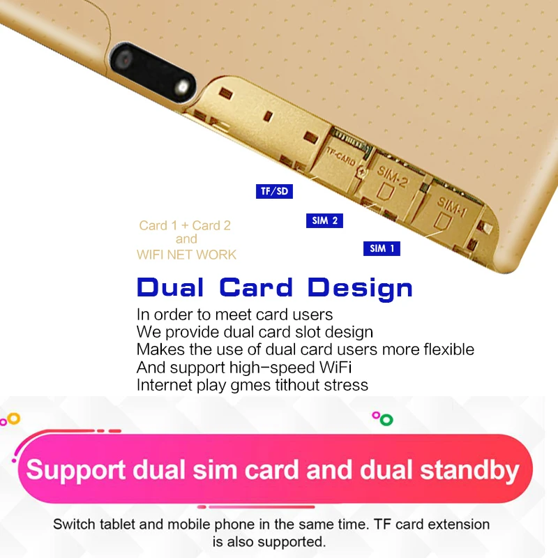 Планшет Таблетка таблетка для детей 10 1 дюймов Android 9 0 4 ядра 32 Гб ПЗУ две SIM