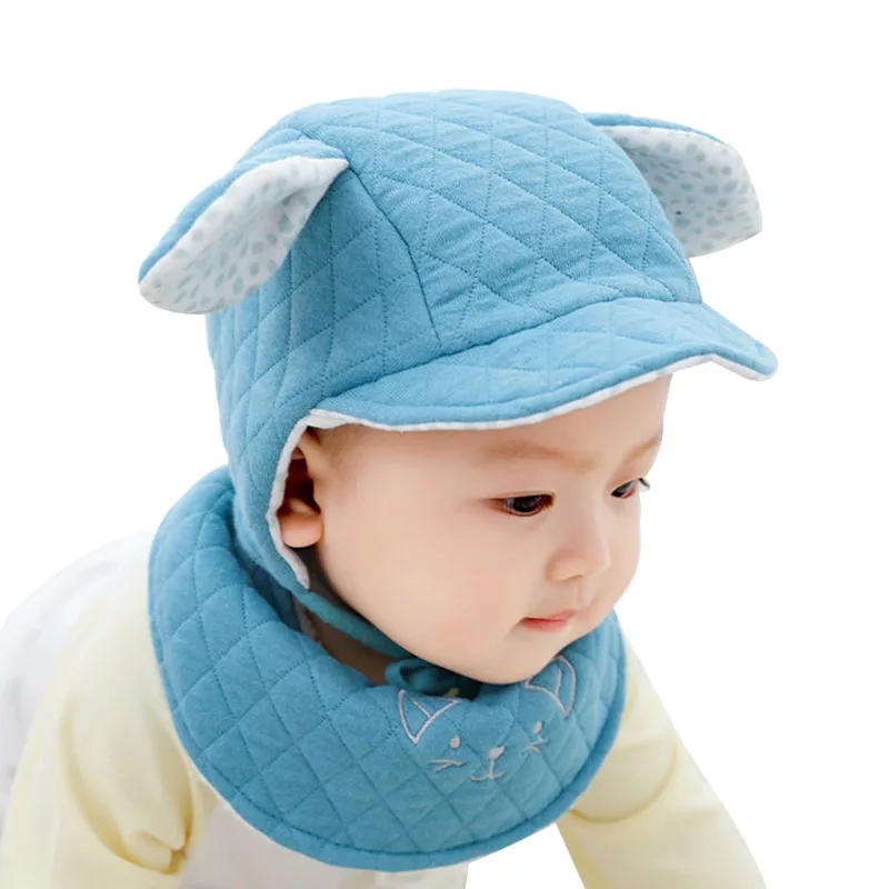 Blue Hat Новинка; детская шапка с героями мультфильмов; зимняя плотная детская шапка для девочек с ушками; детская шапочка; шапка для мальчиков; Шапки для малышей - Цвет: Blue Hat