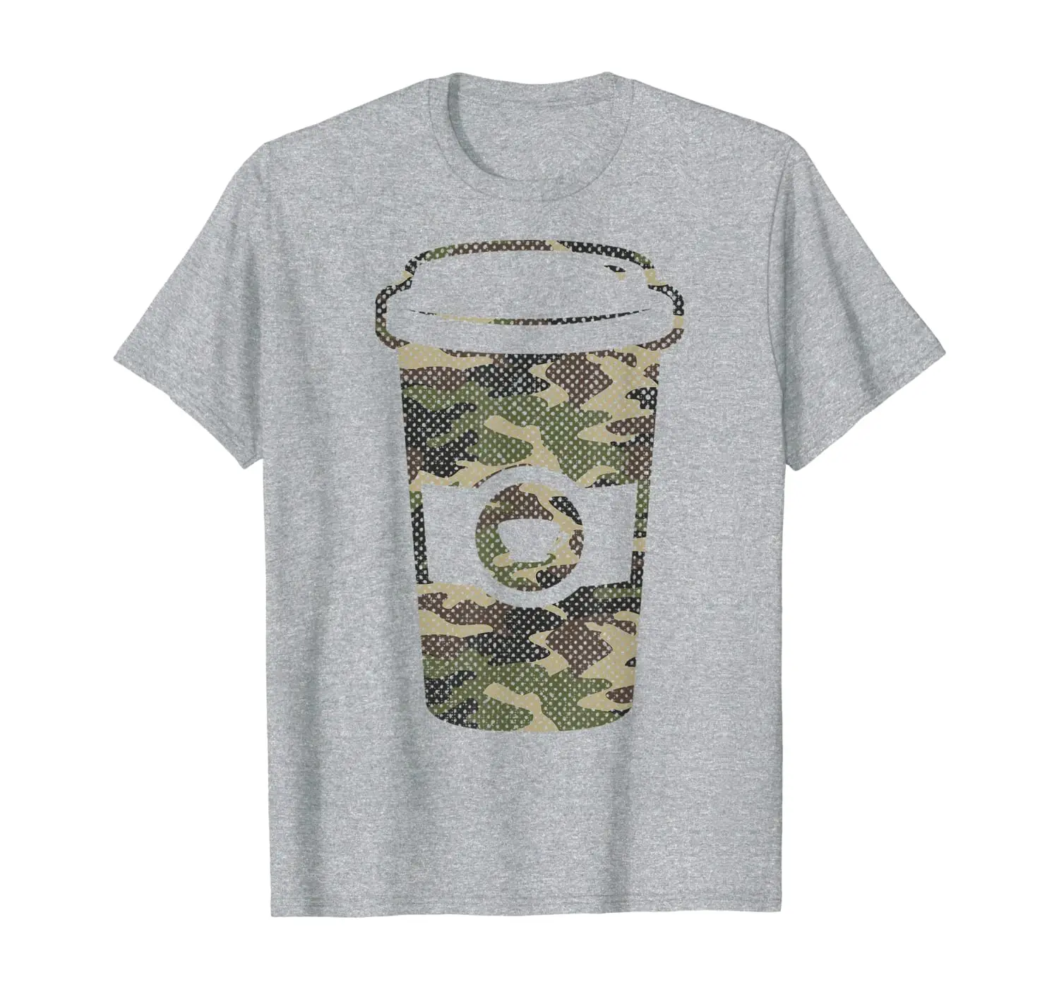 

Camouflage Coffee Cup graphic design for cafe lovers t-shirt