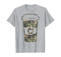 camouflage coffee cup graphic design for cafe lovers t shirt