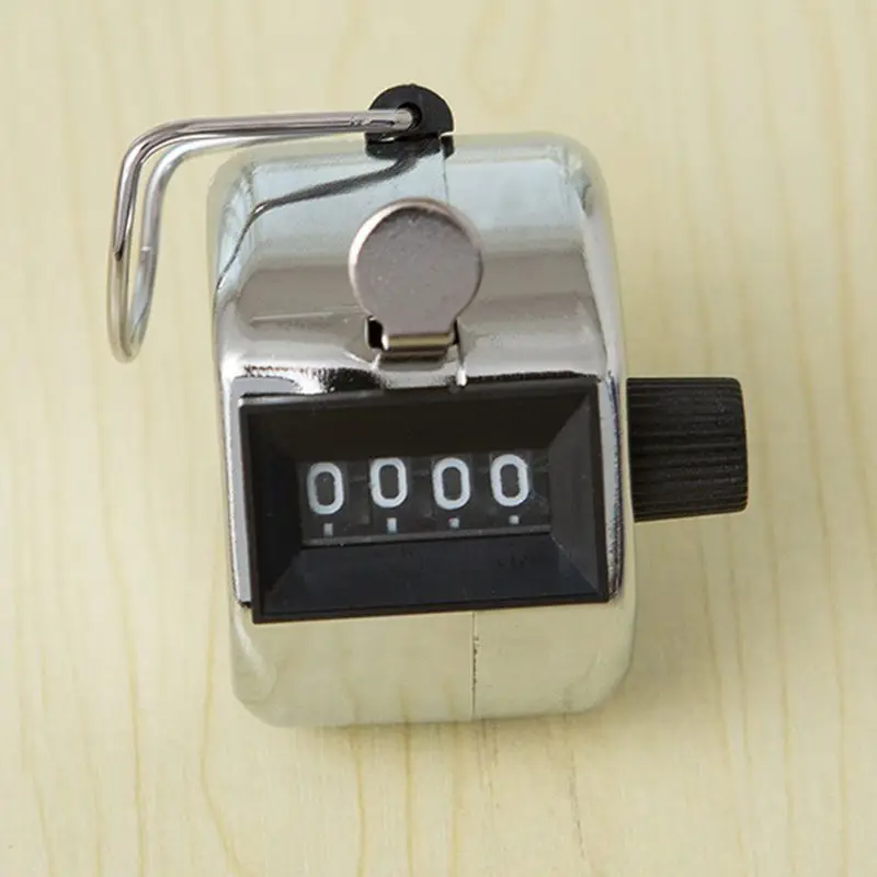 

4 Digit Number Mini Hand Held Tally Counter Digital Golf Clicker Manual Training Counting Max. 9999 Counter