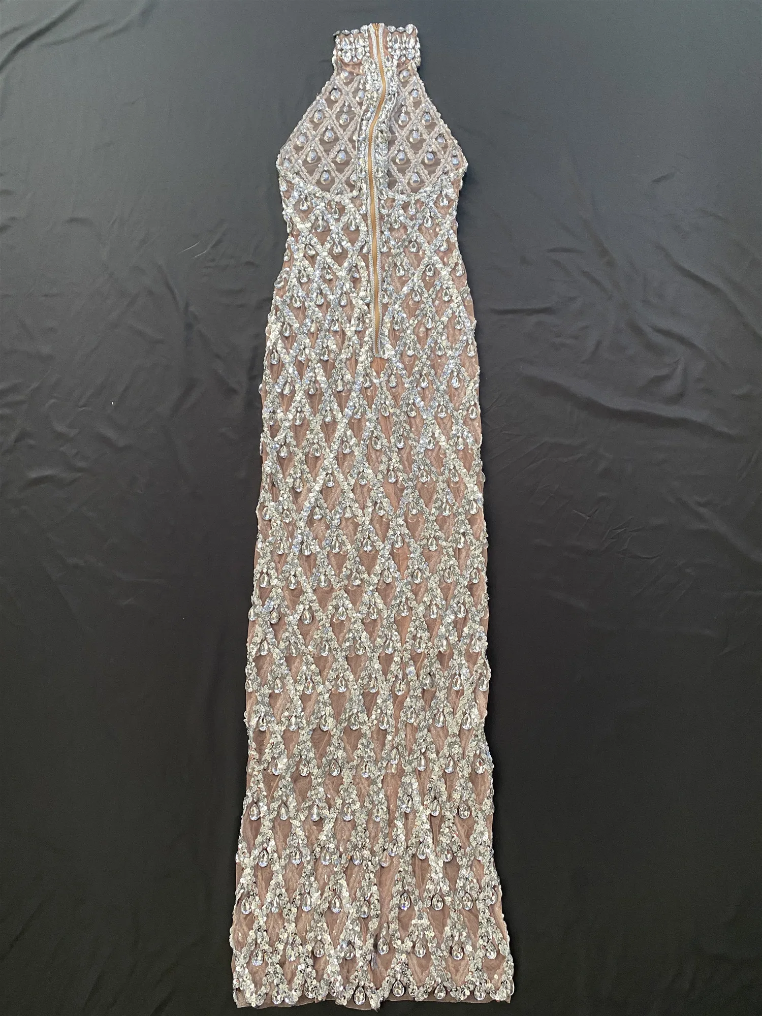 Блестящее прозрачное праздничное платье Drag Queen сексуальные сценические наряды