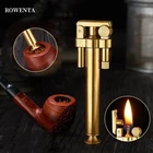 Новая немецкая Съемная Трубная Зажигалка ROWENTA с постоянным хлопковым сердечником из чистой меди керосиновая ветрозащитная Кремниевая зажигалка