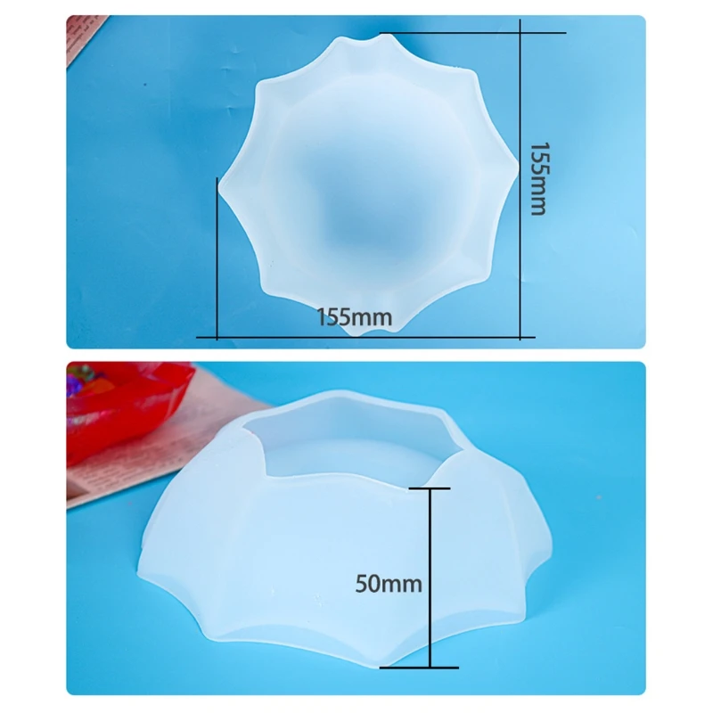 

Форма для подноса из эпоксидной смолы, прочная силиконовая форма для подноса с краем, подходит для литья эпоксидной смолы, держатель для юве...