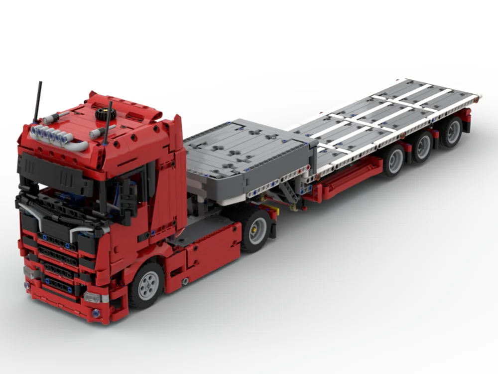 2021 новый высокотехнологичный строительный блок MOC scanians грузовик и прицеп DIY