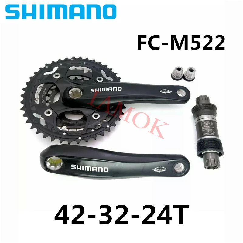 SHIMANO FC M522 горный велосипед Octalink 10 скоростной кривошипник Iamok Hollowtech 42 32 24T 170 мм цепь