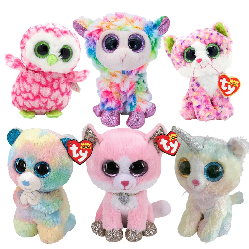 

Ty Beanie Boos Series Cute Kawaii Unicorn Bear Plush Animal Super Soft Toy Doll 15 cm Children's Birthday Gift